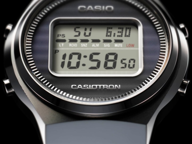 The Casio TRN-50 is a tribute to the classic Casiotron QW02 model.  However, it does have some modern features, including: Bluetooth/Casio/Press Materials connectivity