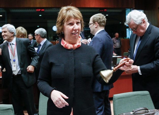 Catherine Ashton, wysoki przedstawiciel Unii do spraw zagranicznych i polityki bezpieczeństw /OLIVIER HOSLET /PAP/EPA