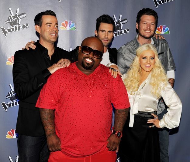 Cee Lo Green, Christina Aguilera i pozostałe gwiazdy "The Voice" - fot. Kevin Winter /Getty Images/Flash Press Media