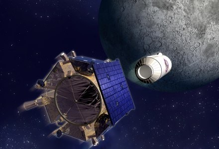 Celem misji LCROSS jest poszukiwanie na Księżycu zamrożonej wody fot. NASA /materiały prasowe