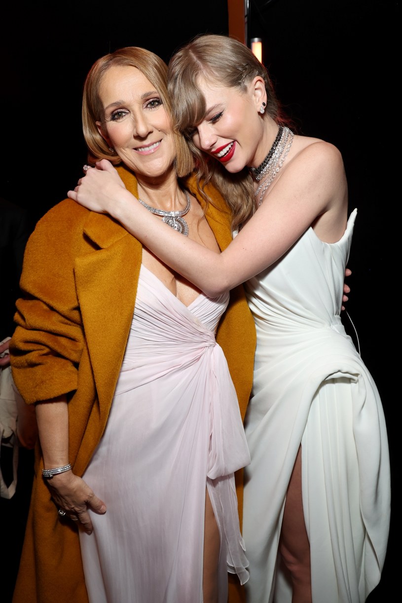 Celine Dion i Taylor Swift podczas gali Grammy 2024 /Kevin Mazur /Getty Images