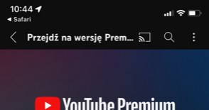 Cena za abonament indywidualny /Zrzut ekranu/Aplikacja YouTube na iOS /materiał zewnętrzny