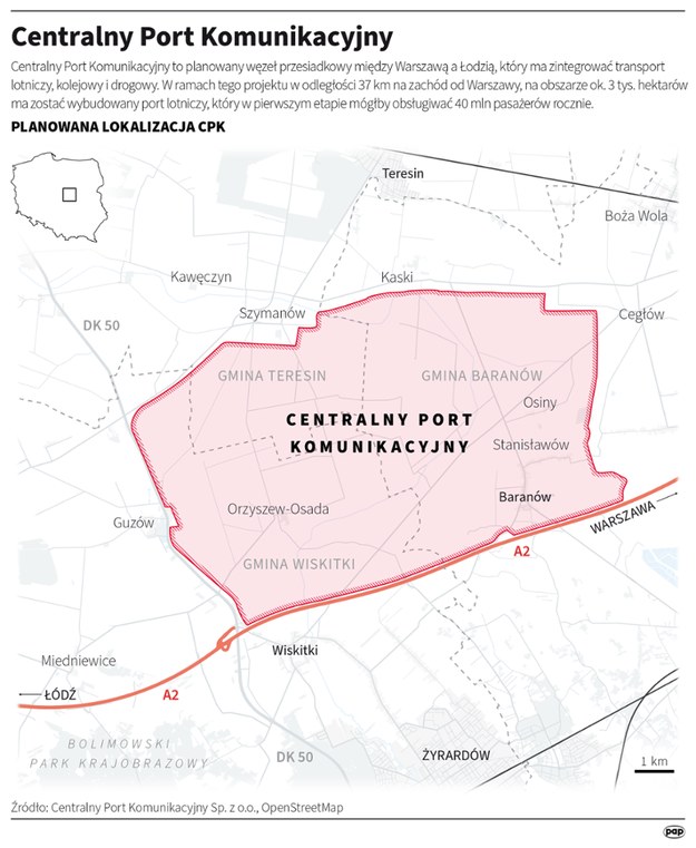 Centralny Port Komunikacyjny /Maciej Zieliński, Adam Ziemienowicz /PAP