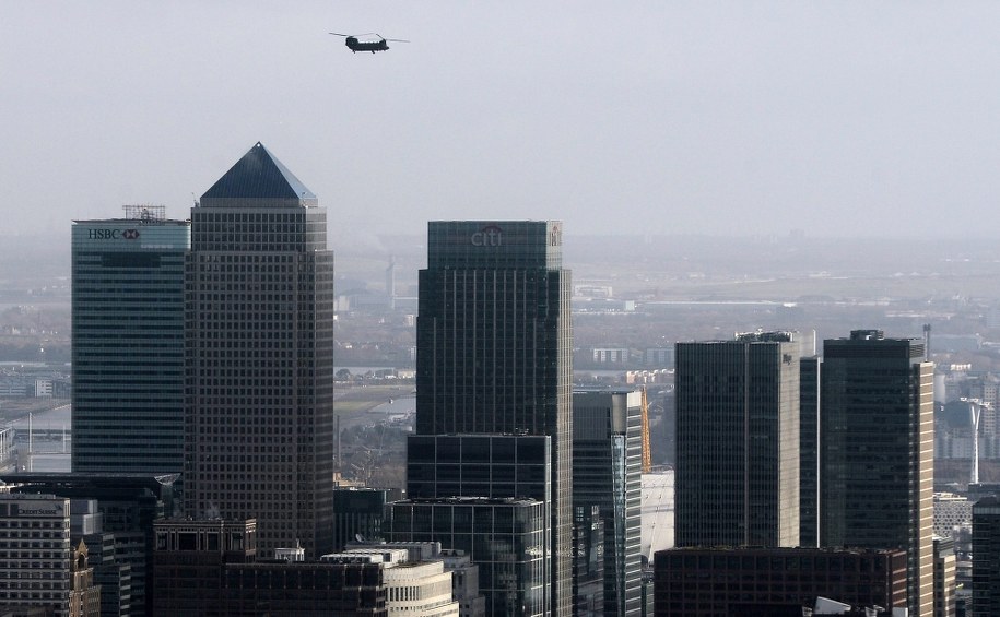 Centrum finansowe Canary Wharf na londyńskiej Wyspie Psów /ANDY RAIN /PAP/EPA