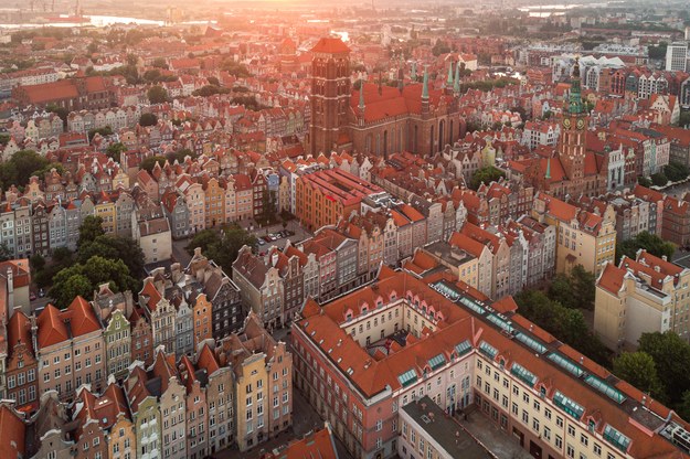 Centrum Gdańska z lotu ptaka /Shutterstock