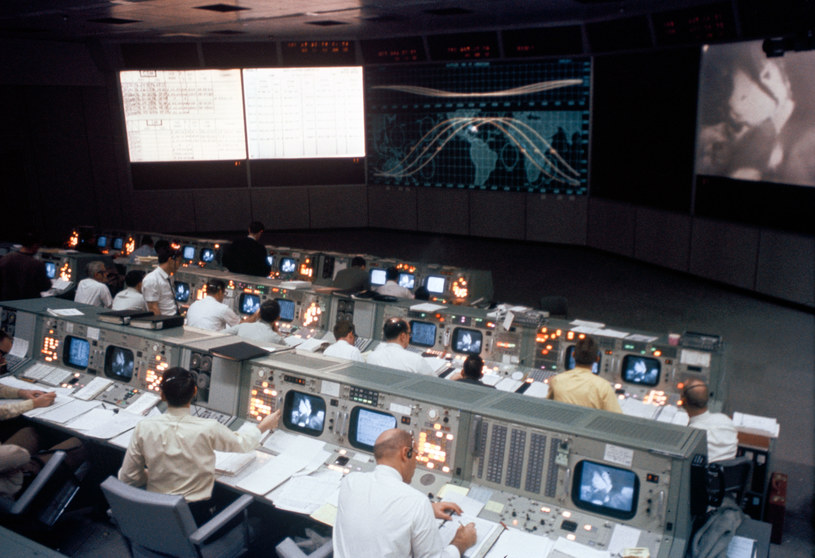 Centrum kontroli lotów misji Apollo 11 /materiały prasowe