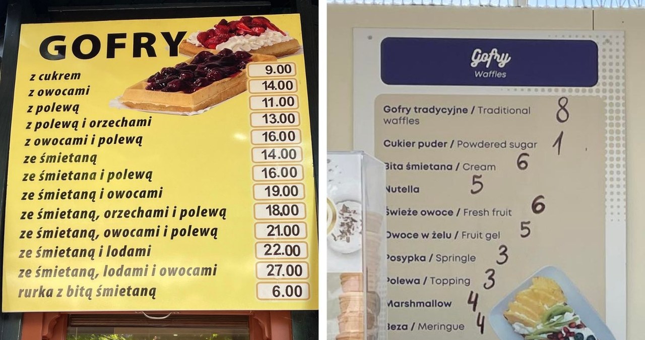Ceny gofrów nad polskim morzem w Sopocie /terazgotuje.pl