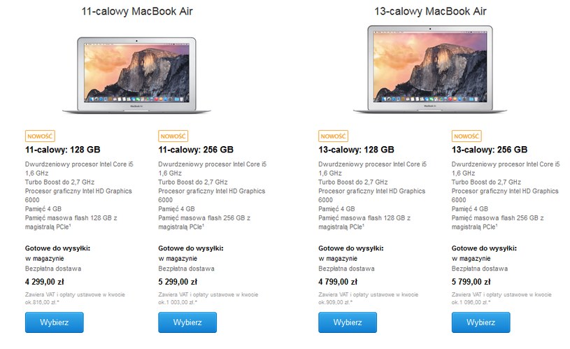 Ceny MacBooków Air w polskim Apple Store /materiały prasowe