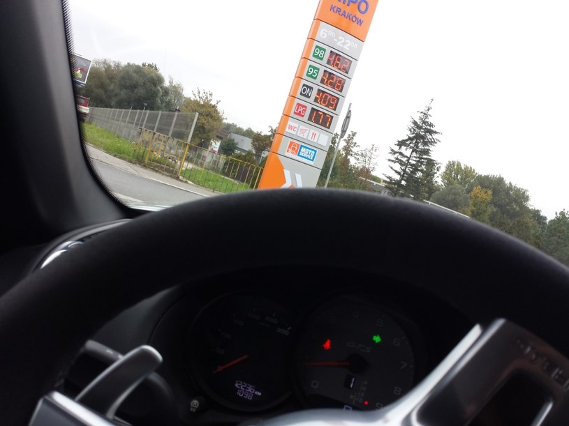 Ceny paliw na jednej ze stacji w Krakowie /INTERIA.PL