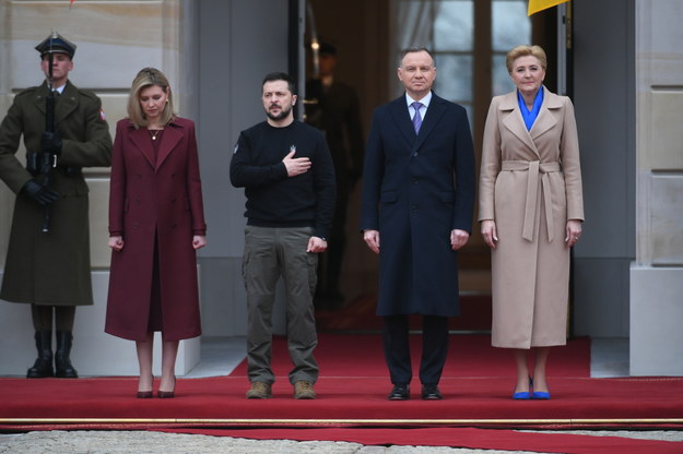 Ceremonia powitania przed Pałacem Prezydenckim / 	Marcin Obara  /PAP