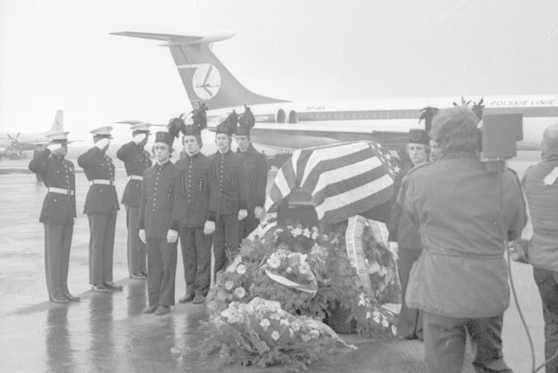 Ceremonia pożegnania tragicznie zmarłych sportowców amerykańskich /Grzegorz Rogiński (PAP) /PAP