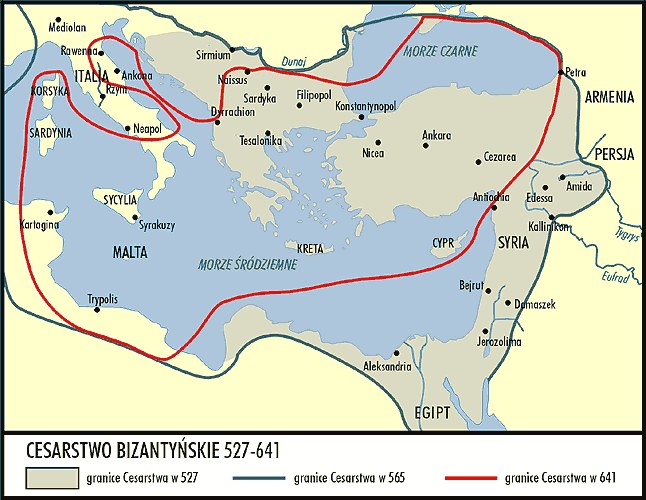 Cesarstwo bizantyjskie 527-641 /Encyklopedia Internautica
