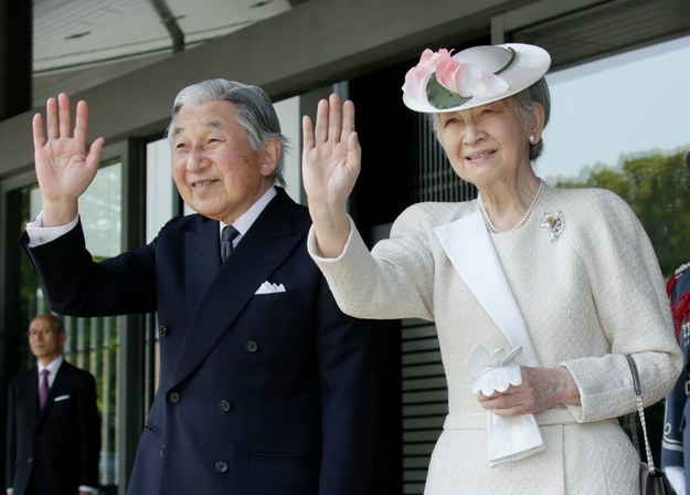 Cesarz Japonii z małżonką /KIMIMASA MAYAMA / POOL /PAP/EPA