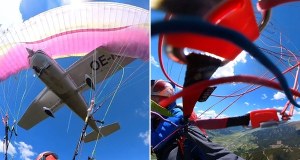 Cessna zderzyła się z paralotnią. Dramatyczny upadek nagrała kamera