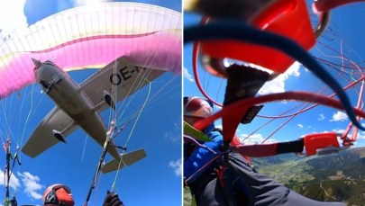 Cessna zderzyła się z paralotnią. Dramatyczny upadek nagrała kamera