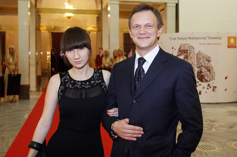 Cezary Pazura z córką Anastazją, 2008 r. /Grabczewski /AKPA