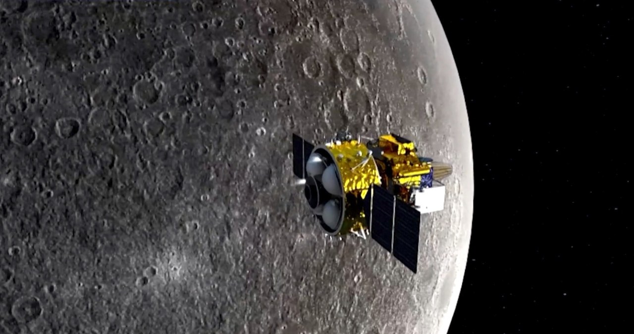 Chang'e 6 to chińska misja na Księżyc, której celem jest ciemna strona Srebrnego Globu. /CNSA, CNTV /materiały prasowe