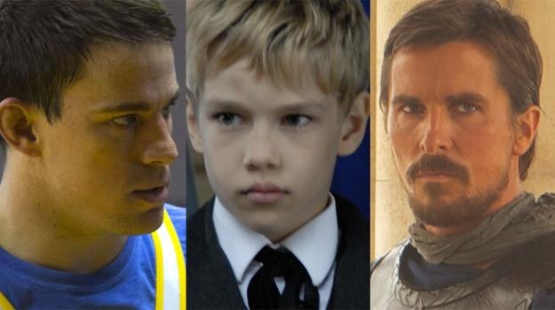 Channing Tatum ("Foxcatcher"), Andriej Kostasz ("Fotograf") i Christian Bale ("Exodus") /materiały prasowe