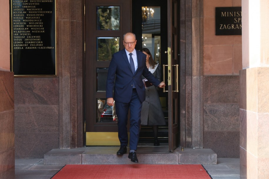 Charge d'affaires Rosji w Polsce Andriej Ordasz po wizycie w Ministerstwie Spraw Zagranicznych RP, Warszawa, 10.09.2025 /PAP/Rafał Guz /PAP