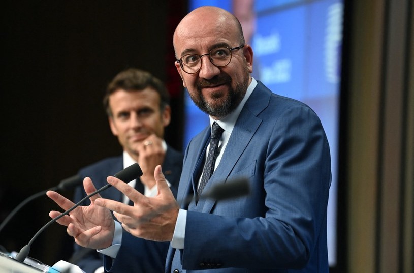 Charles Michel informuje o wynikach szczytu UE /AFP