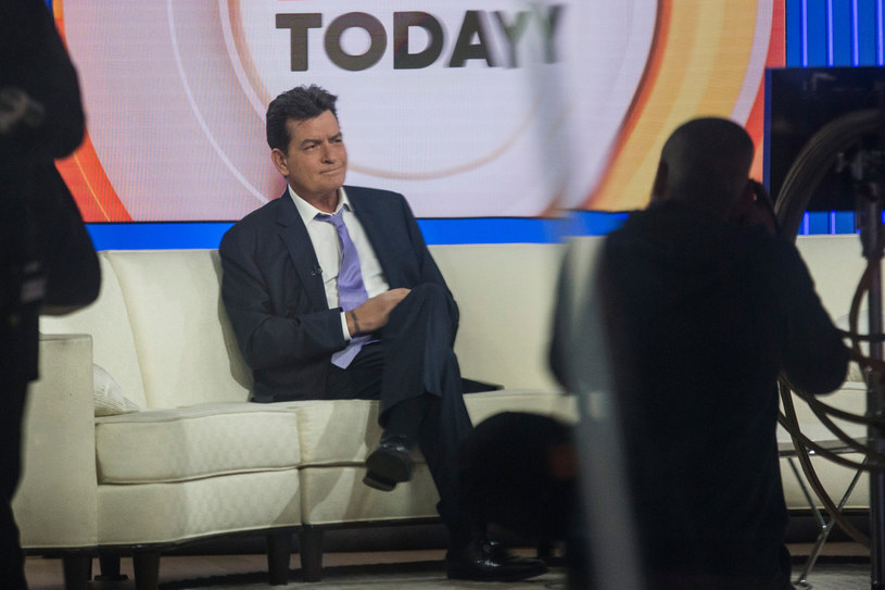 Charlie Sheen w programie "The Today Show" /Andrew Burton /Getty Images