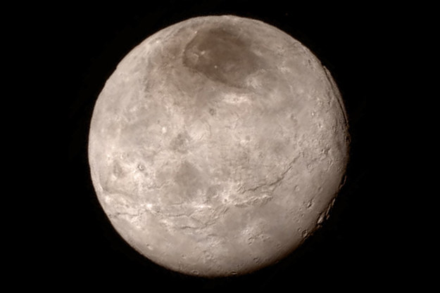 Charon - zdumiewająco odmienny w porównaniu z Plutonem /NASA
