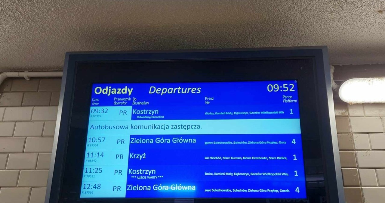 Chcecie odjechać pociągiem z Gorzowa? Większe prawdopodobieństwo, że odjedziecie autobusem. /Karol Kubak /INTERIA.PL