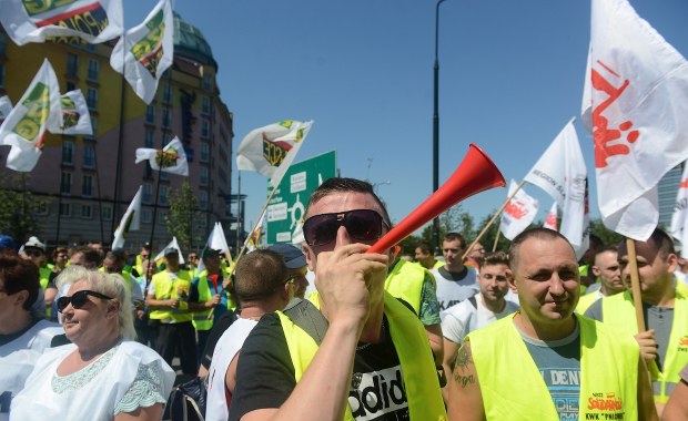 "Chcemy dymisji ministra energii". Górnicy protestują w Warszawie