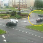 Chciał driftować na rondzie. Po pierwsze nie umiał, po drugie nie widział policji