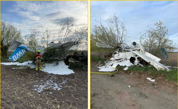 Chcieli awaryjnie wylądować. Wypadek małego samolotu pod Poznaniem