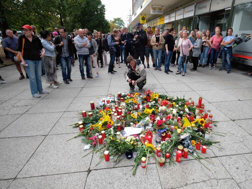 Chemnitz: Miejsce, w którym zginął 35-letni Daniel H. /Sebastian Willnow /AFP