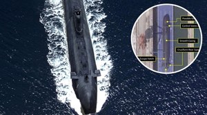 Chiński nowy super-okręt podwodny widać tylko z satelity