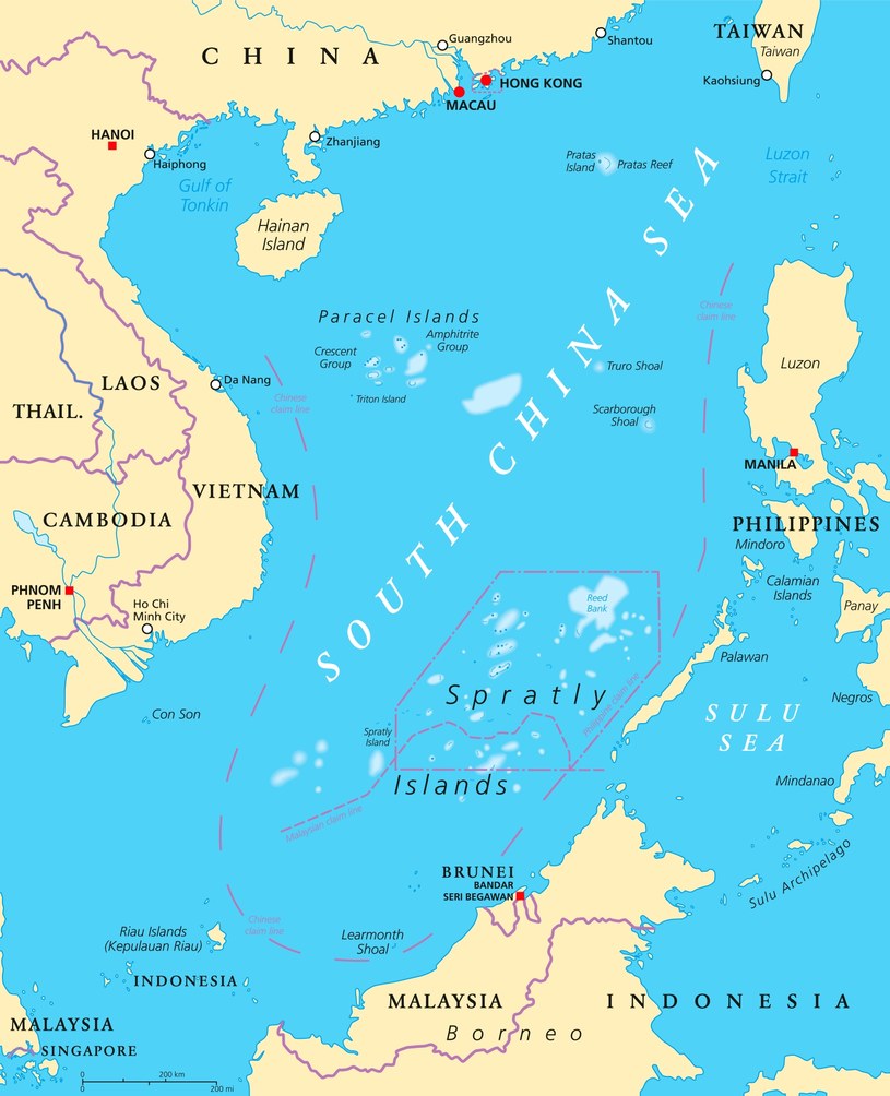 Chiny chcą umocnić swoją pozycję na Morzu Południowochińskim budując bazy wojskowe na swoich wyspach /123RF/PICSEL