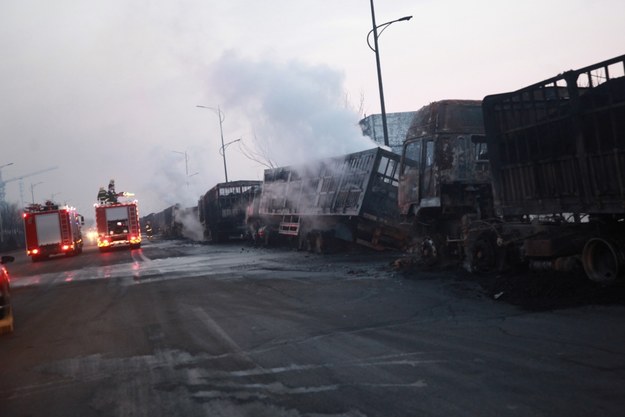 Chiny: Eksplozja w pobliżu zakładu chemicznego zabiła 22 osoby /Xinhua News Agency / eyevine /PAP/EPA