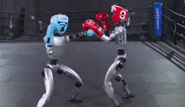 Chiny zorganizowały turniej walk robotów. Humanoidy biją się na ringu