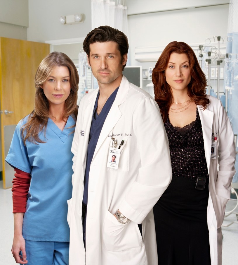 "Chirurdzy":  Ellen Pompeo jako Meredith Grey, Patrick Dempsey jako Derek Shepherd i Kate Walsh jako Addison Shepherd. /Craig Sjodin/Disney General Entertainment Content via Getty Images /Getty Images