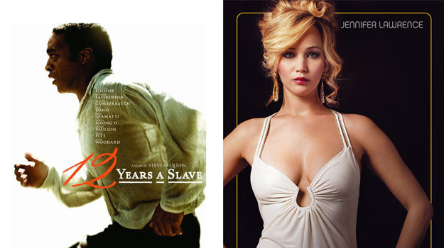 Chiwetel Ejiofor ("Zniewolony")  i Jennifer Lawrence ("American Hustle") mają szansę na Złoty Glob. /materiały dystrybutora