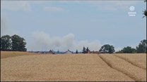 Chlastawa: Pożar pól zbożowych. Dym był widoczny z odległości kilku kilometrów