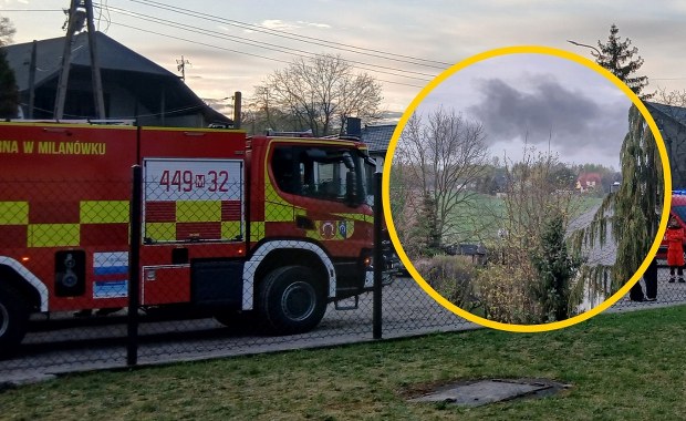 Chmura dymu i wybuchy. Duży pożar w Grodzisku Mazowieckim