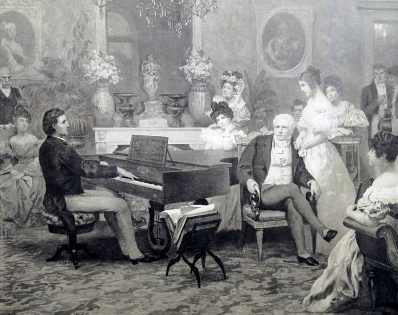 Chopin gra w salonie księcia Radziwiłła /Getty Images