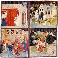Chrétien de Troyes, ilustracje do jego opowieści o Lancelocie, XV w. /Encyklopedia Internautica