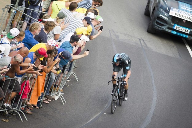 Chris Froome na trasie Tour de France /JEROEN JUMELET /PAP/EPA