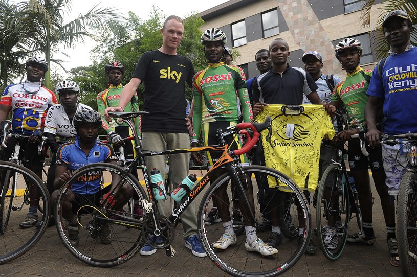 Chris Froome podczas wizyty w rodzinnym kraju - Kenii /AFP