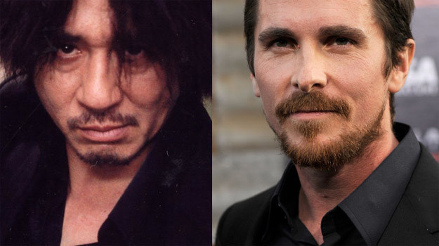 Christian Bale (P) i bohater oryginalnego "Oldboya" (L) /Getty Images/Flash Press Media