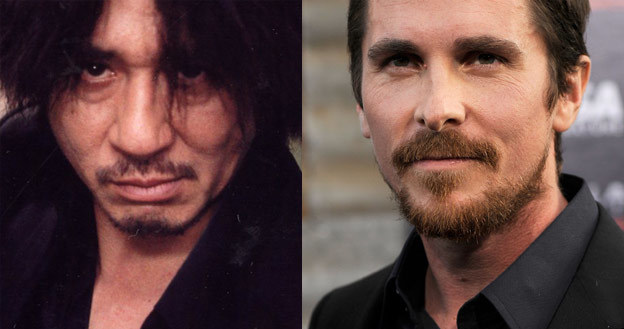 Christian Bale (P) i bohater oryginalnego "Oldboya" (L) /Getty Images/Flash Press Media