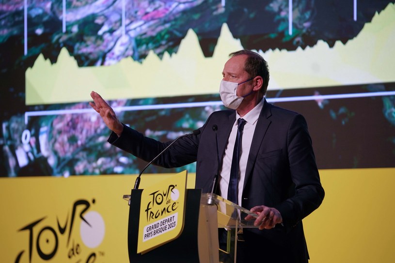 Christian Prudhomme ogłasza ustalenia w sprawie organizacji Tour de France 2023 /Europa Press News / Contributor /Getty Images