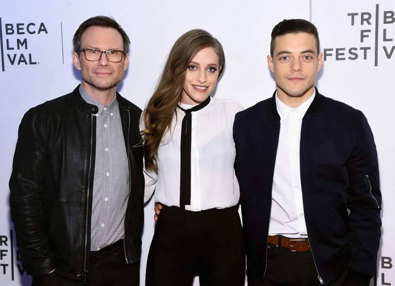 Christian Slater, Carly Chaikin, Rami Malek /Jamie McCarthy /Getty Images