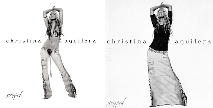 Christina Aguilera na okładach "Stripped" /