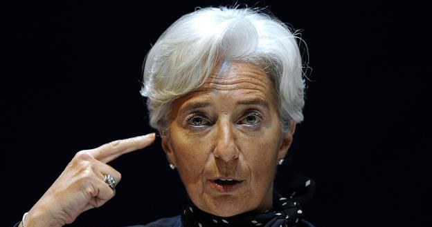 Christine Lagarde, szefowa MFW: - Ryzyko pogorszenia sytuacji w gospodarce światowej jest wysokie /AFP