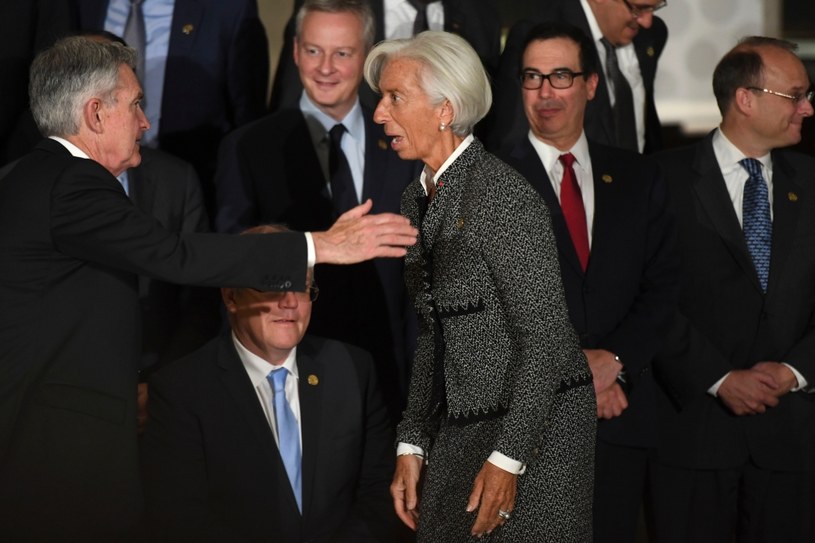 Christine Lagarde z szefem Fed  Jerome'em Powellem /AFP